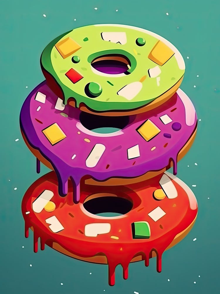 Lustige Donuts Illustration 3