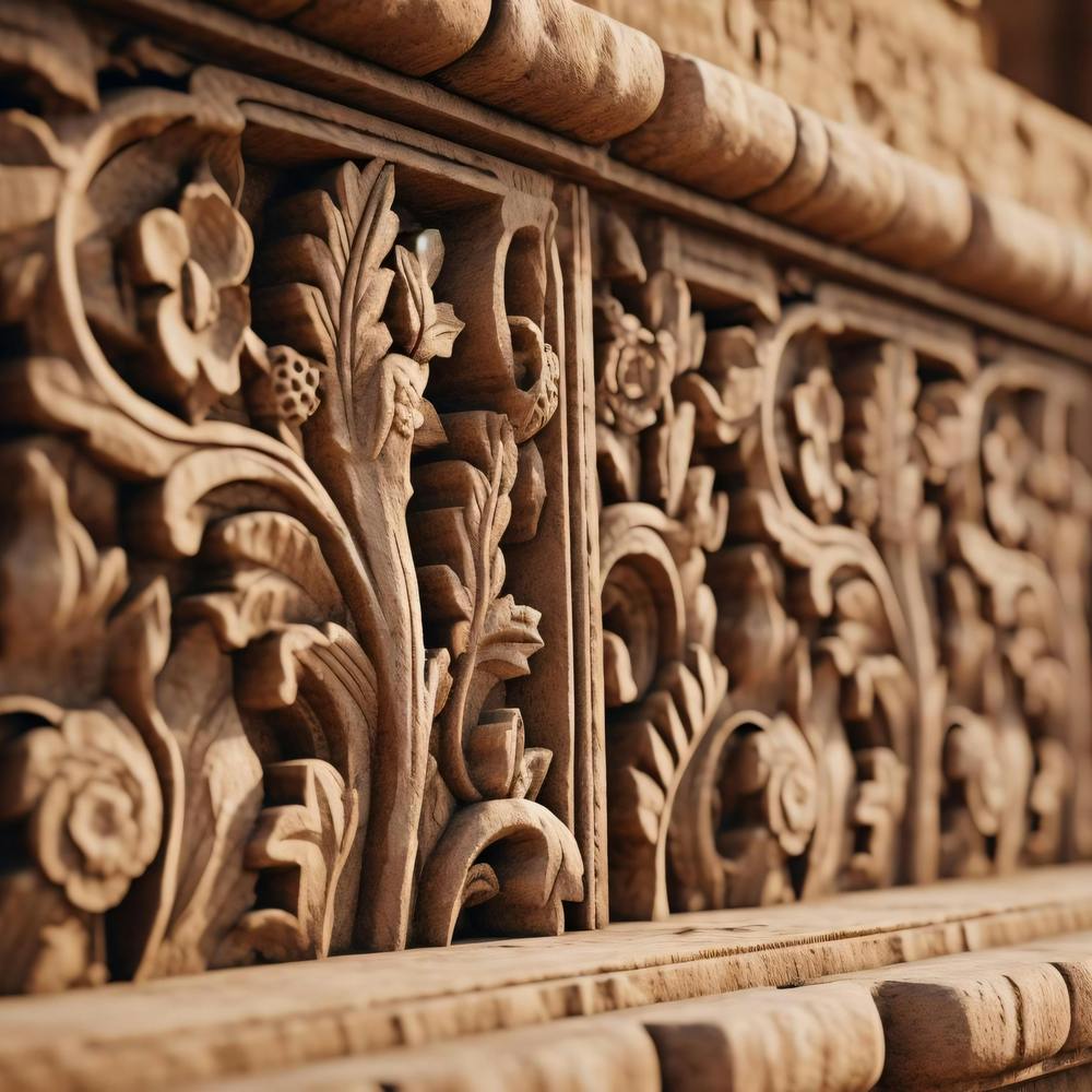 Carved Pillars Of A Temple