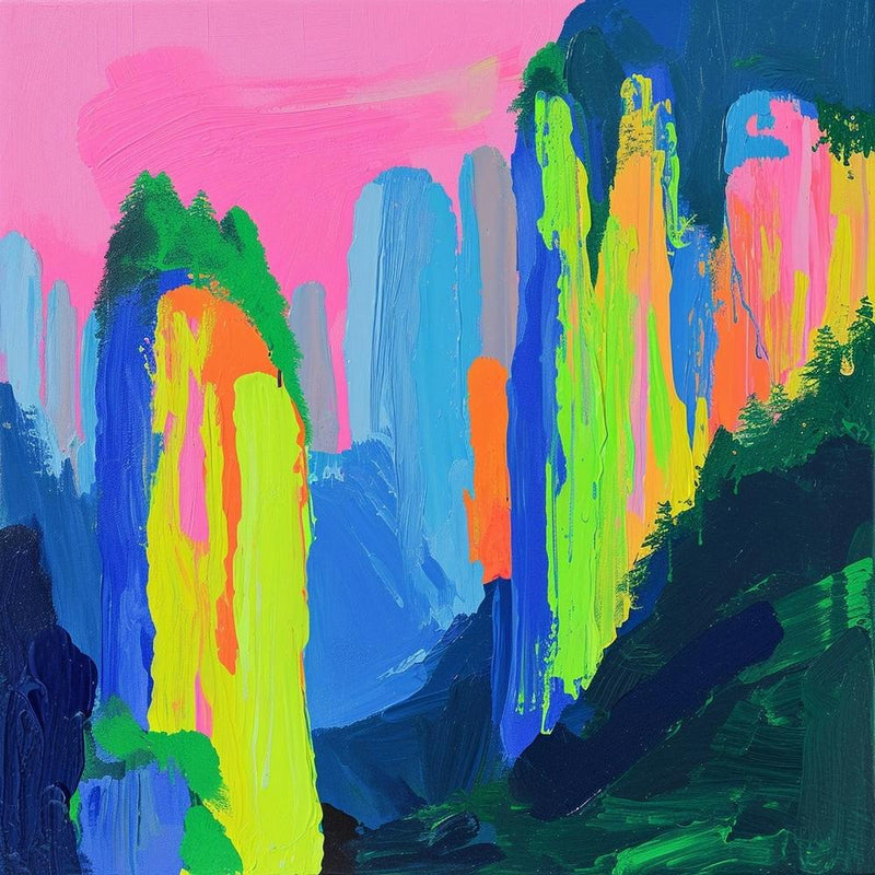 Colourful Abstract Zhangjiajie National Forest China 4