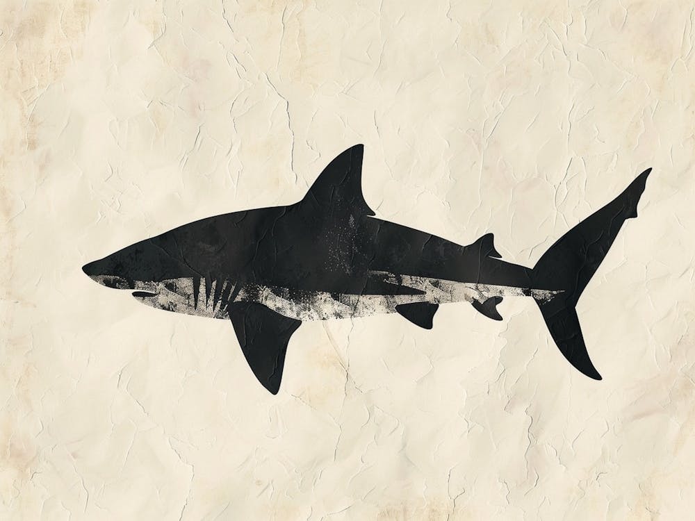 Bigeye Thresher Shark Grey Silhouette 3