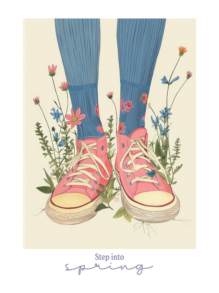 Step Into Spring Flowers And Sneakers Spring 7