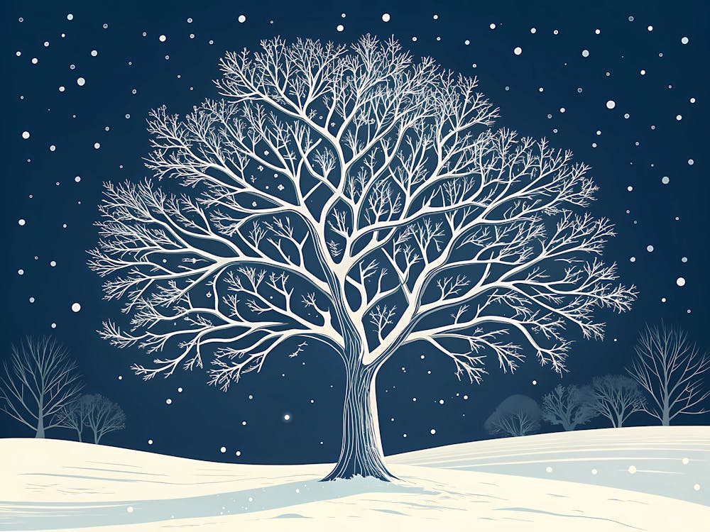 Winter Tree In The Snow