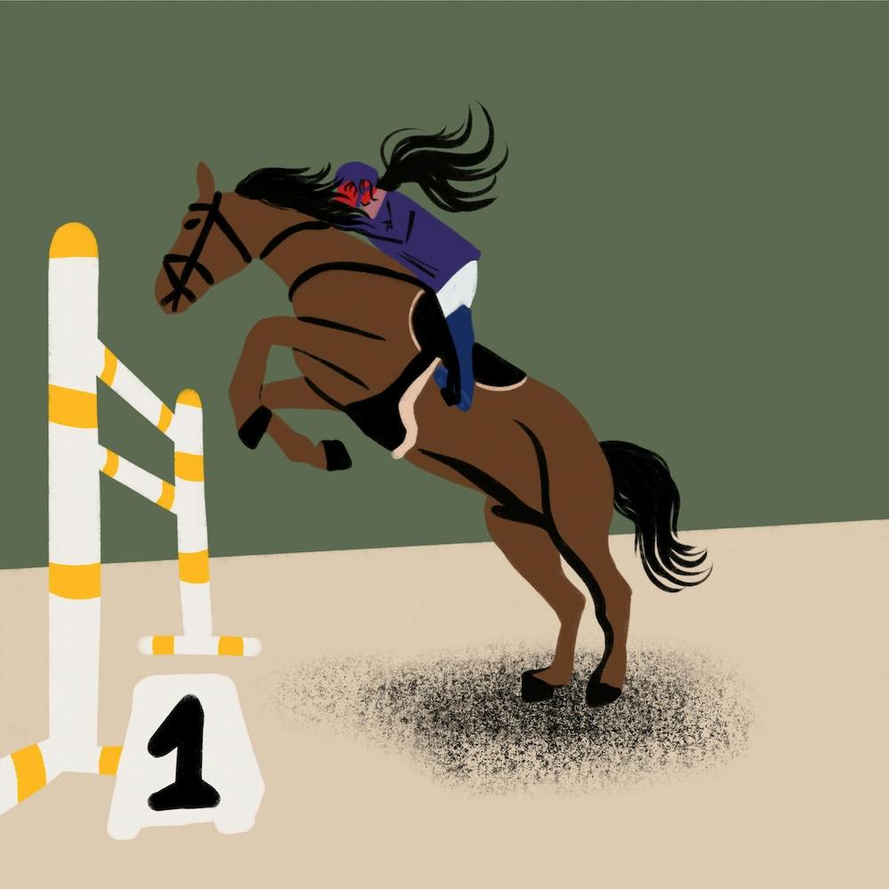 Equestrian Girl Square