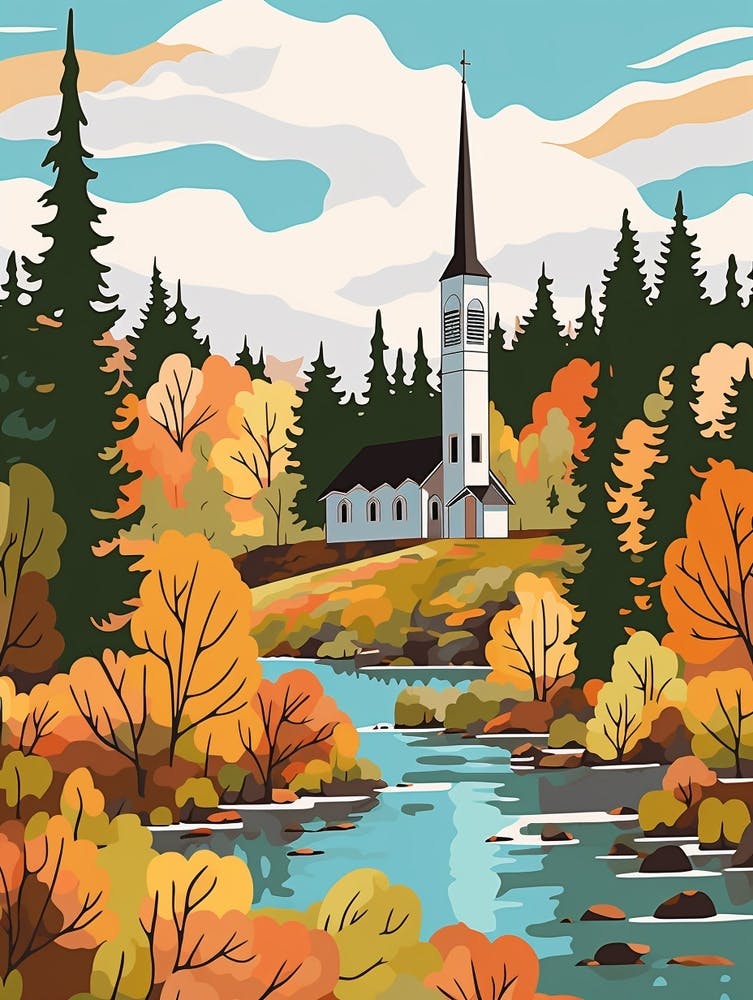 Latvia 3 Travel Illustration