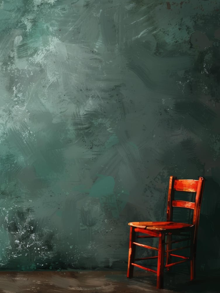 Chair In Front Of A Green Wall