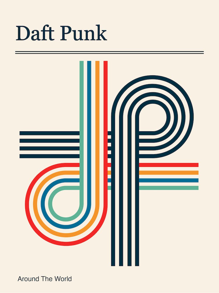 Daft Punk Retro Gig Poster
