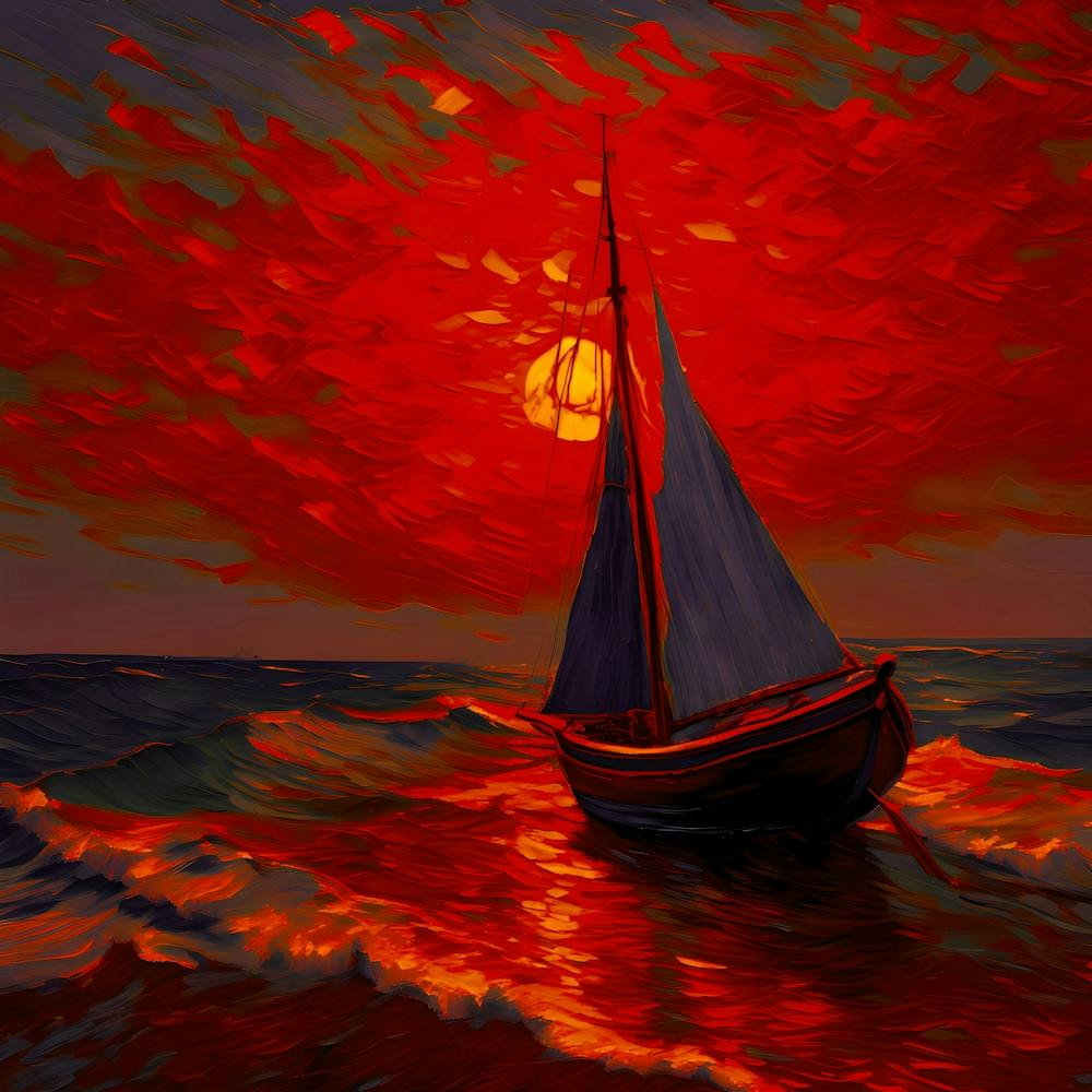 Tramonto con la barca
