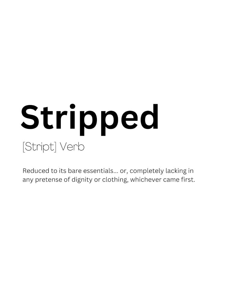 Stripped Definition Meaning