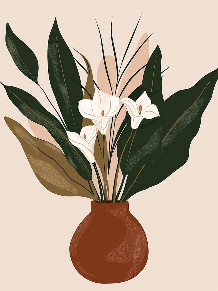 Calla Lilies In A Vase