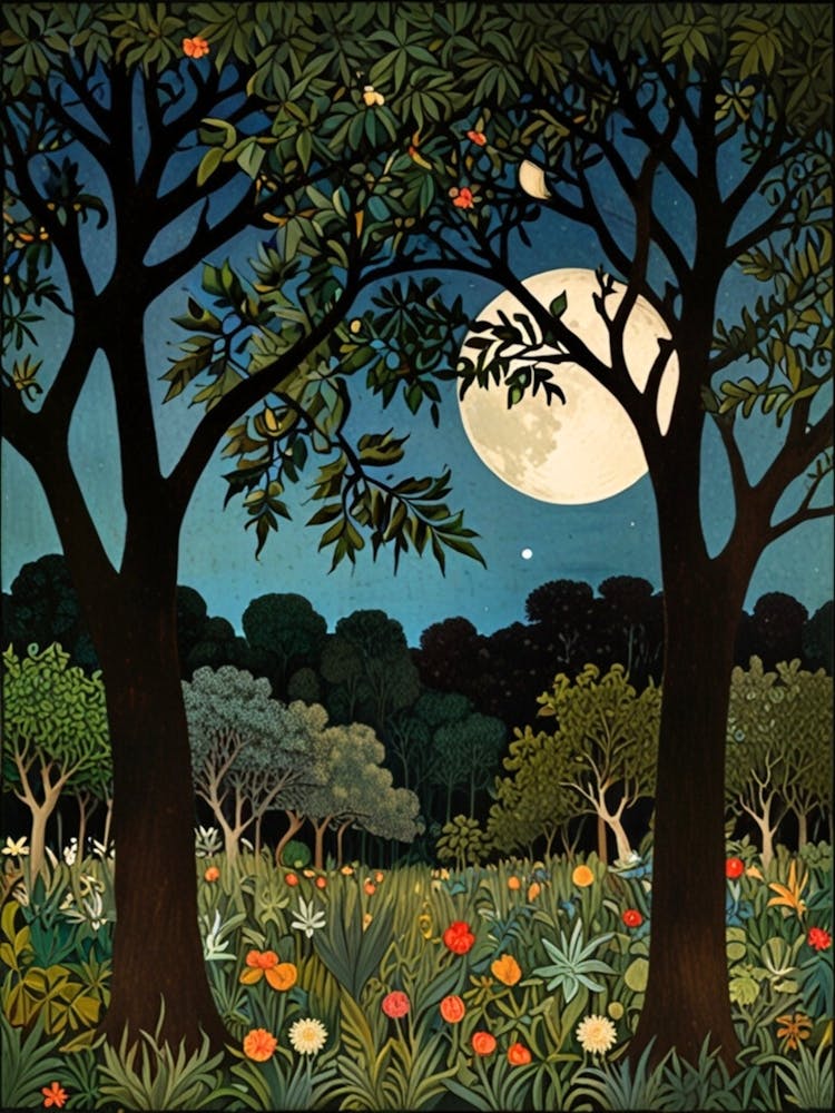William Morris Moonlight In The Forest 66