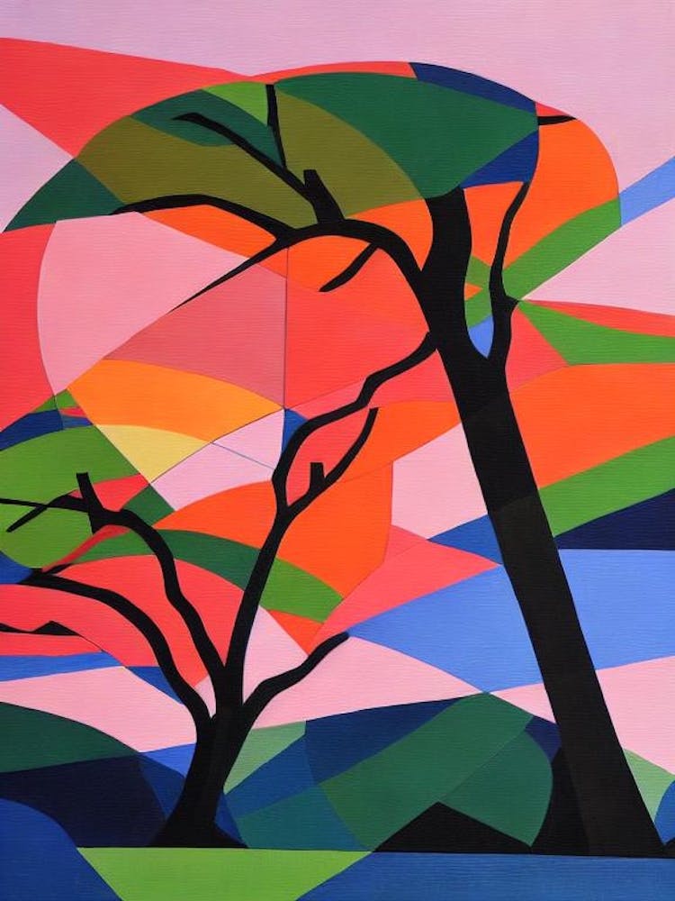 American Basswood Tree Cubist