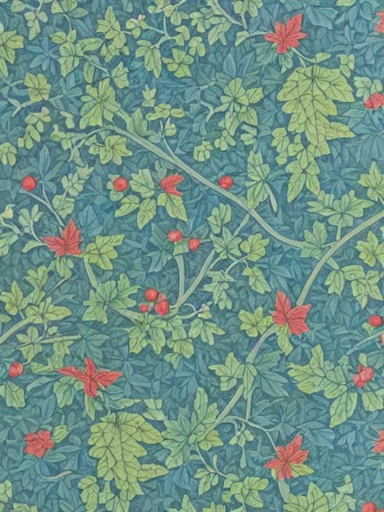 Red Maple tree Vintage Botanical