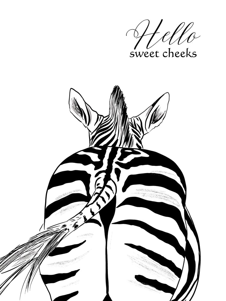 Zebra Bum Funny Animal Bathroom 1