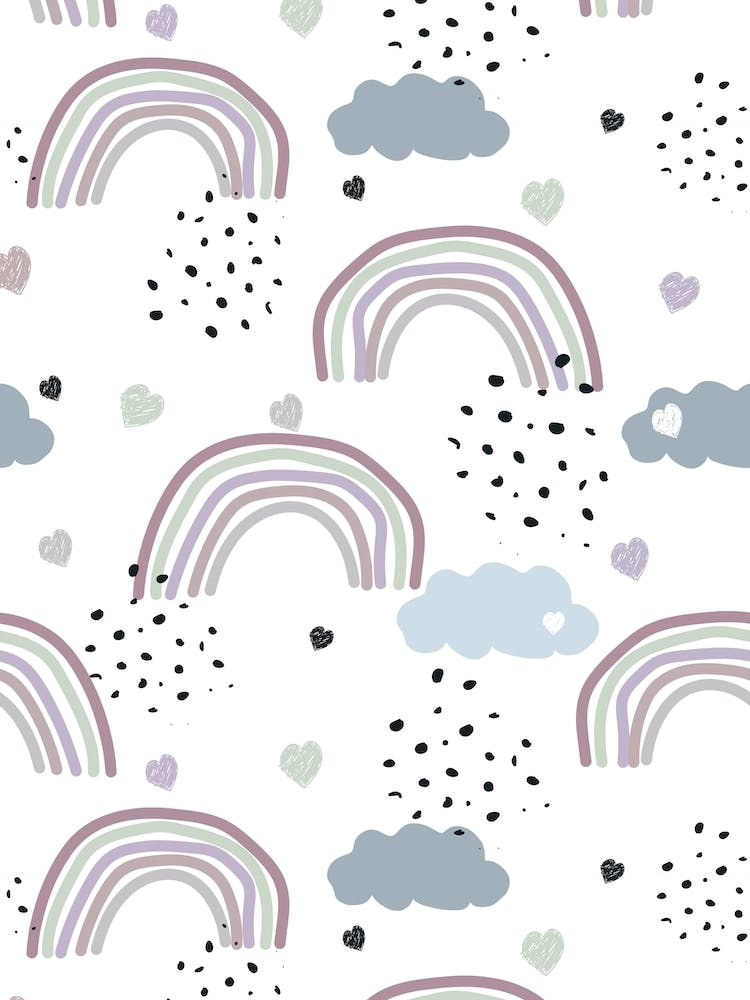 Regenbögen Herzen Punkte
