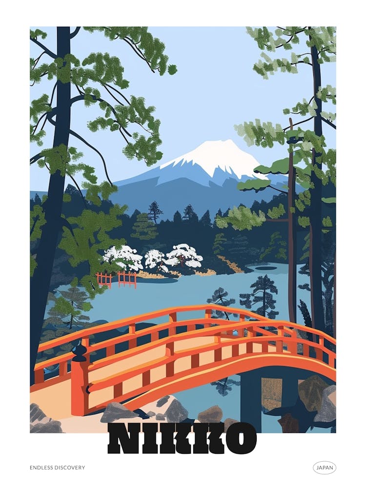 Nikko Japan 8 Colourful Travel Poster