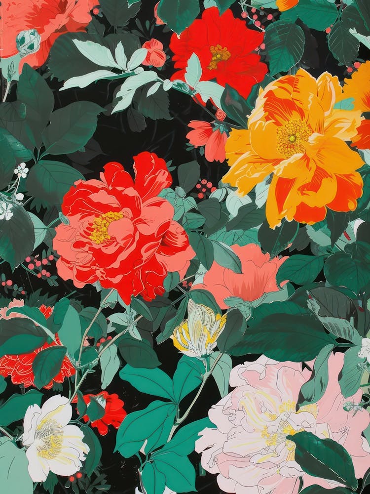 Great Japan Hokusai Japanese Flowers 10