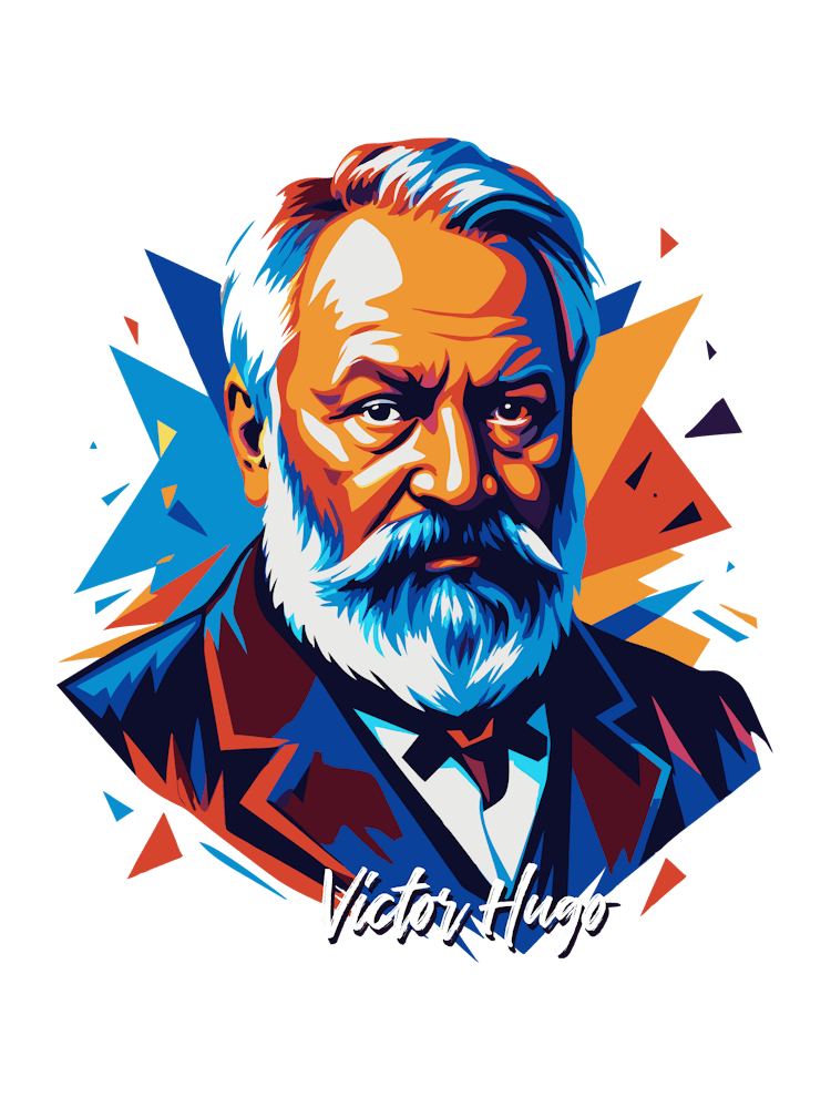 Victor Hugo 03 Portrait WPAP Pop Art