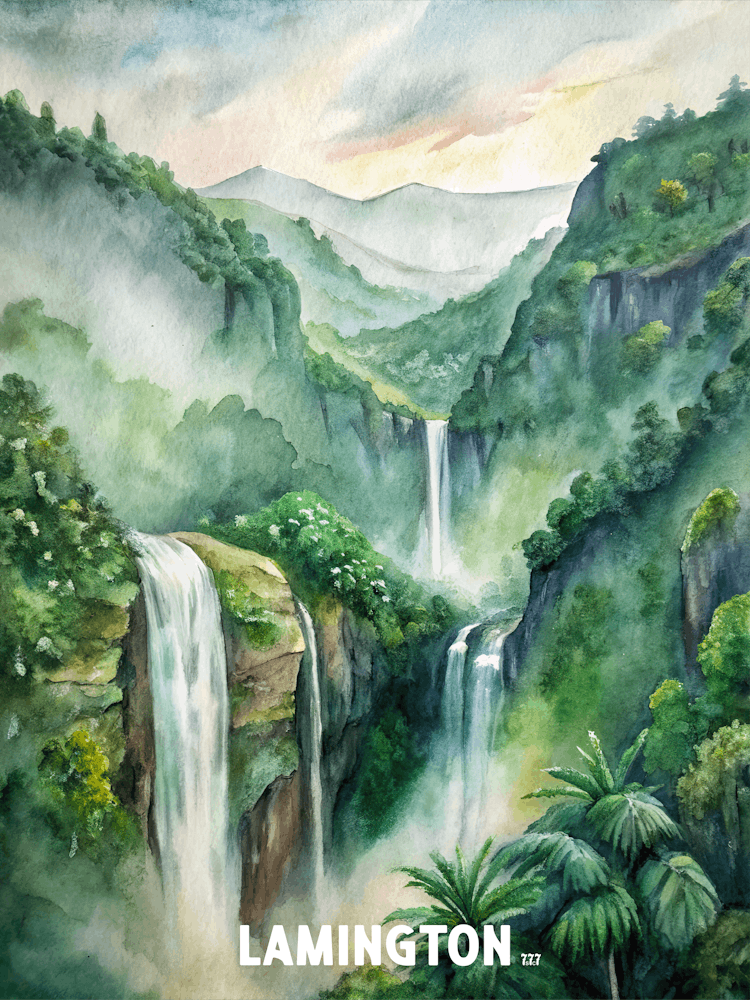 Lamington National Park Watercolor Painting