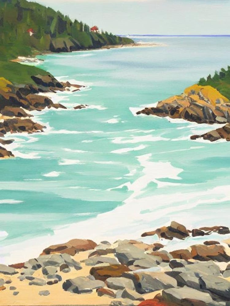 Jonesport Beach, Maine Contemporary Illustration 2 