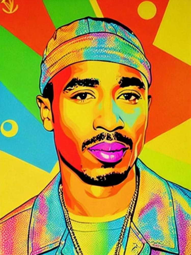 2pac Colourful Pop Art