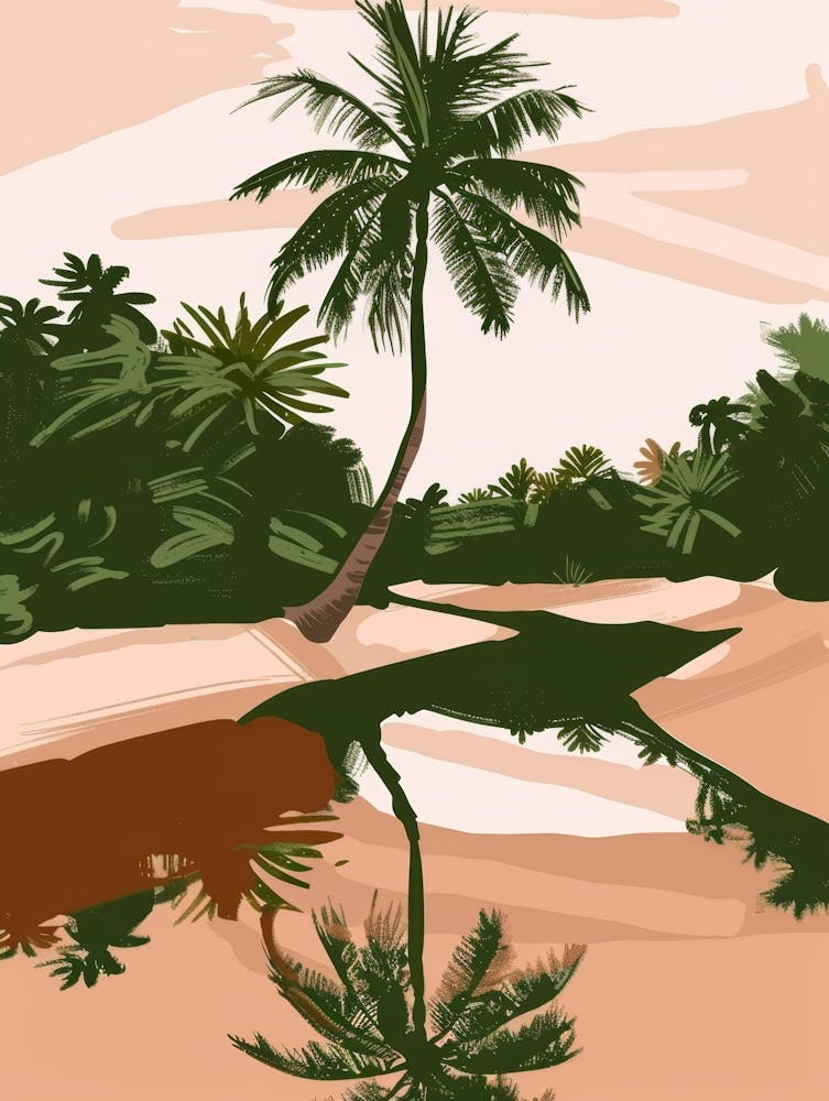 Palm Tree In The Water