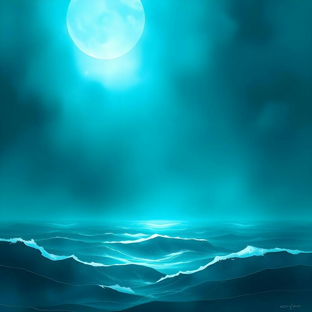 Moonlight Over The Ocean