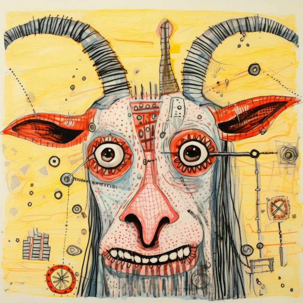 Abstract Mountain Goat