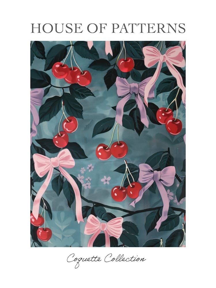 Tropical Bows 5 Pattern Poster