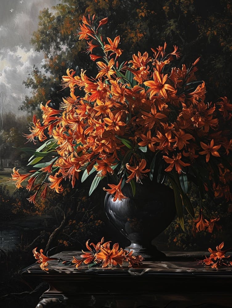 Baroque Floral Still Life Cineraria 1