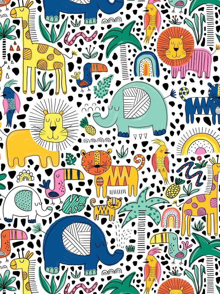 Doodle Safari - Cute Jungle Animals