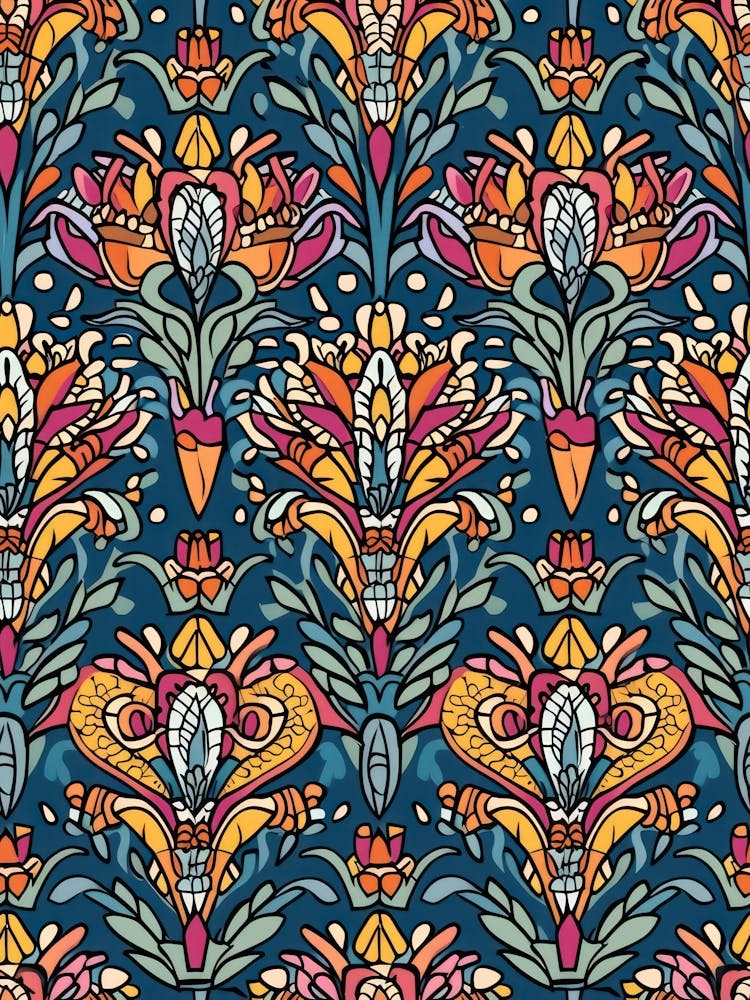 Radiant Petals London Fabrics Floral Pattern 3