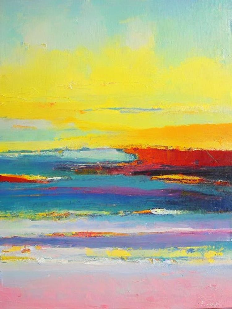 Rhossili Bay, Gower Peninsula, Wales Bright Abstract