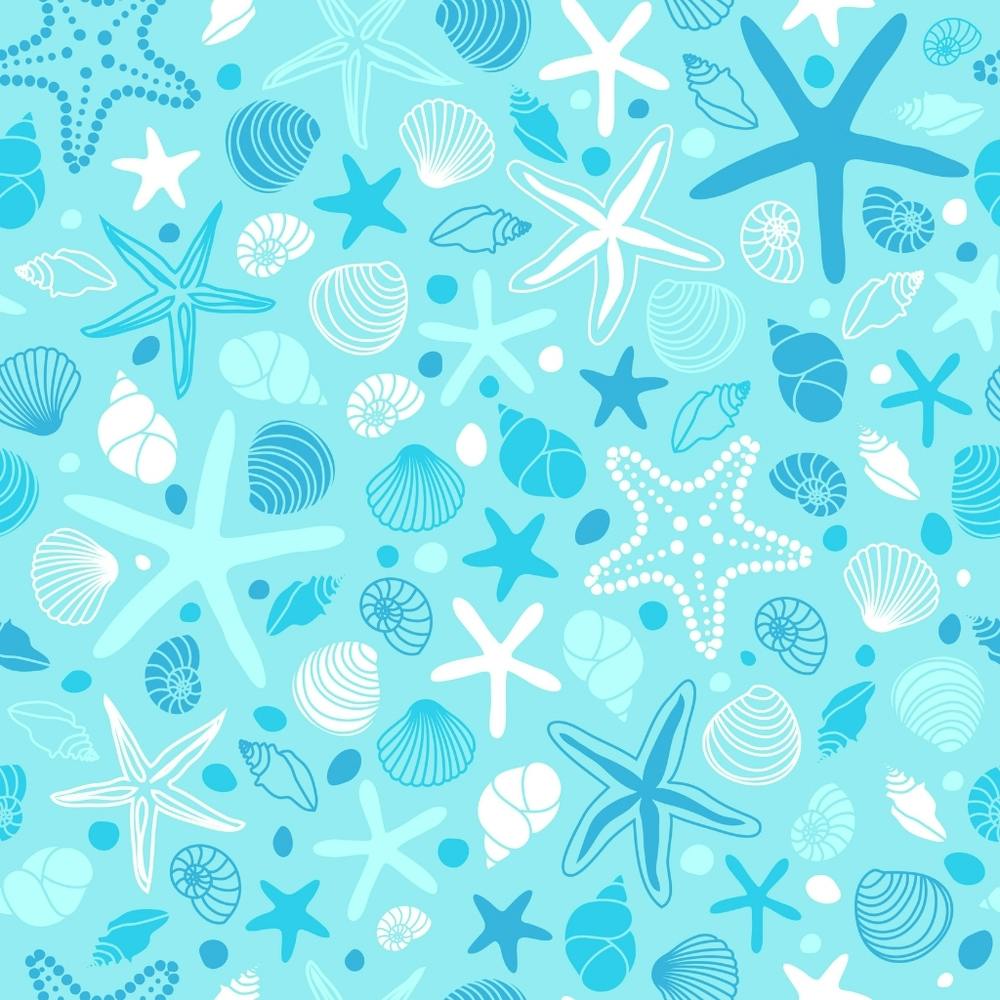Seashells Seamless Pattern 1