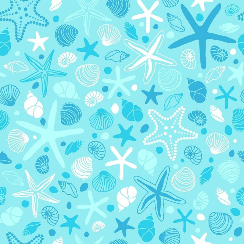 Seashells Seamless Pattern 1
