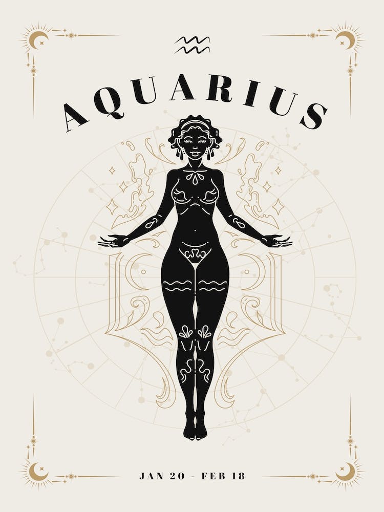 Aquarius Celestial Woman