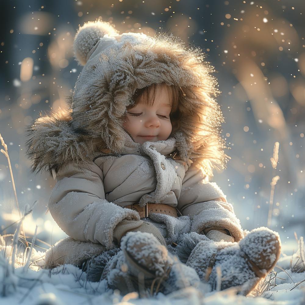 Little baby In The Snow