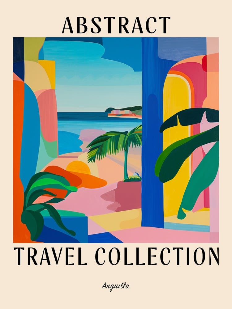 Abstract Travel Collection Poster Anguilla 6