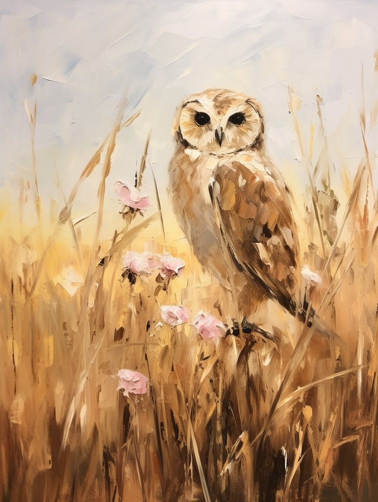 Vogelgemälde Eule 1