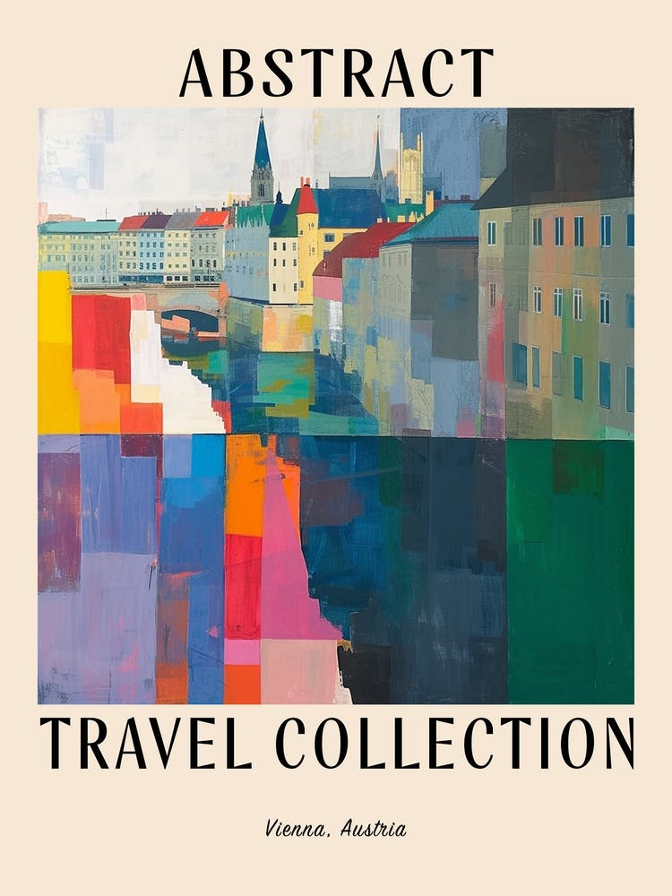 Abstract Travel Collection Poster Vienna Austria 3