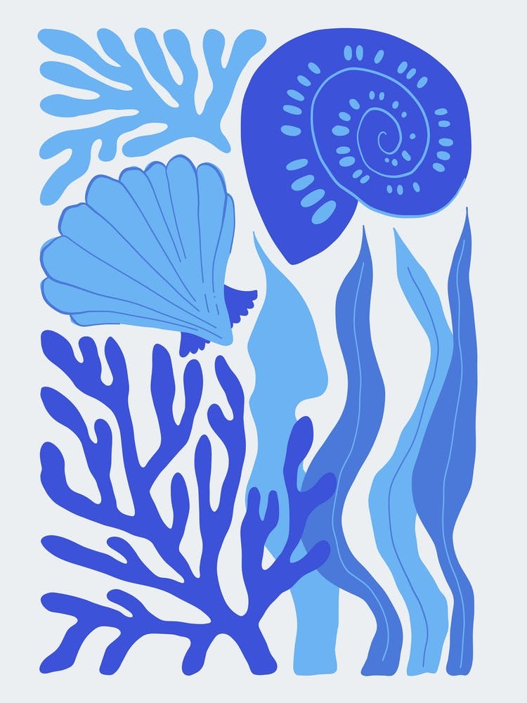 Blue Sea Life Ocean Collection Boho