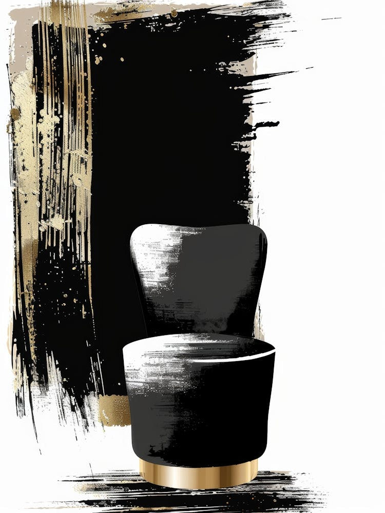 Black And Gold Chair 2