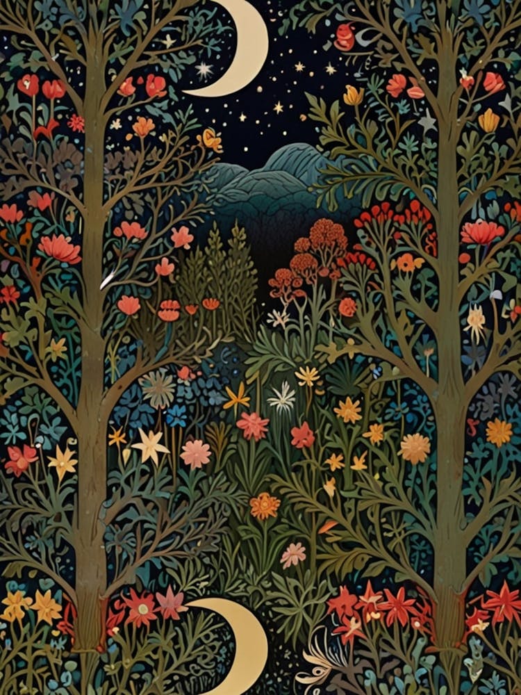 William Morris Moonlight In The Forest 202