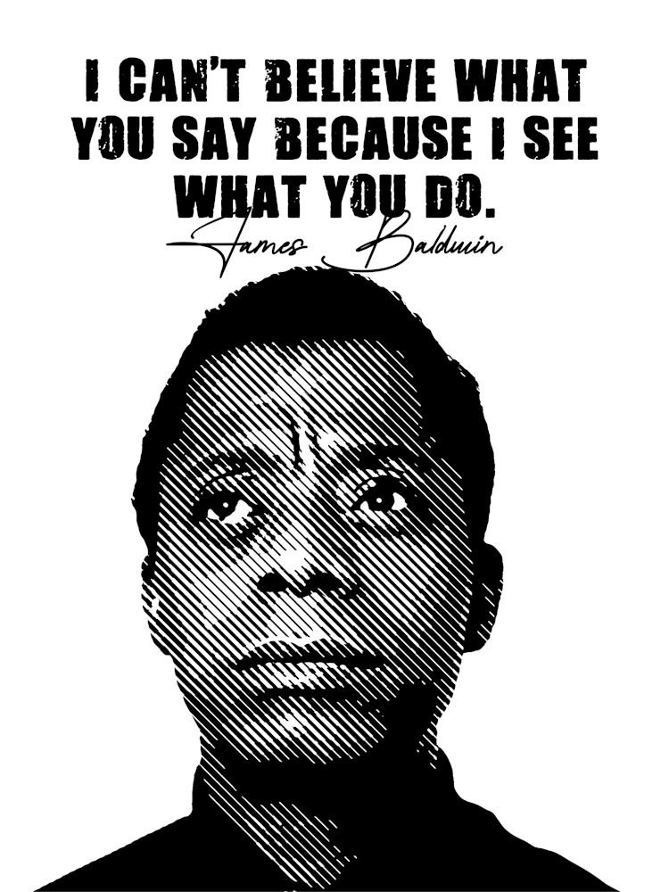 James Baldwin Quote Line Art