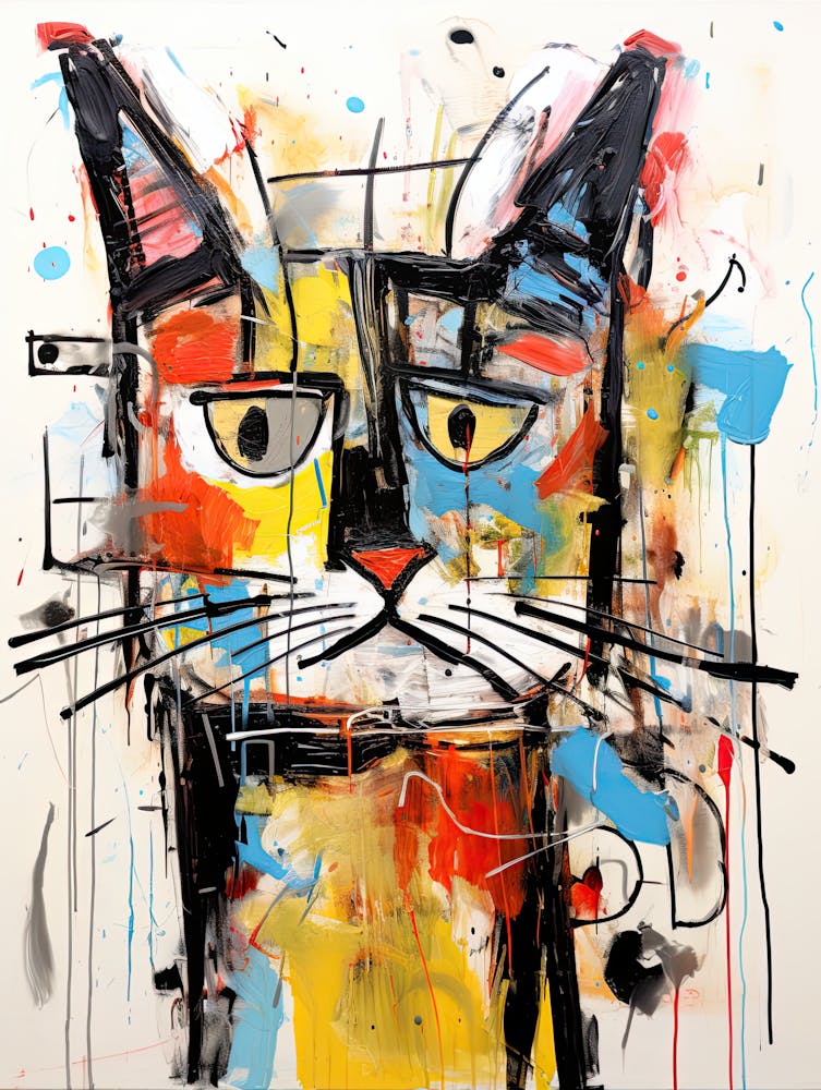 Urban Whisker Odyssey: Graffiti im Basquiat Stil