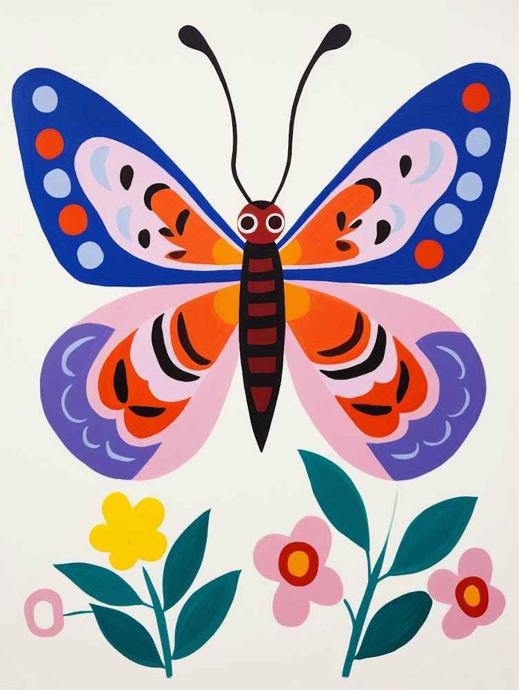 Art Animalier Coloré pour Enfants Papillon 2