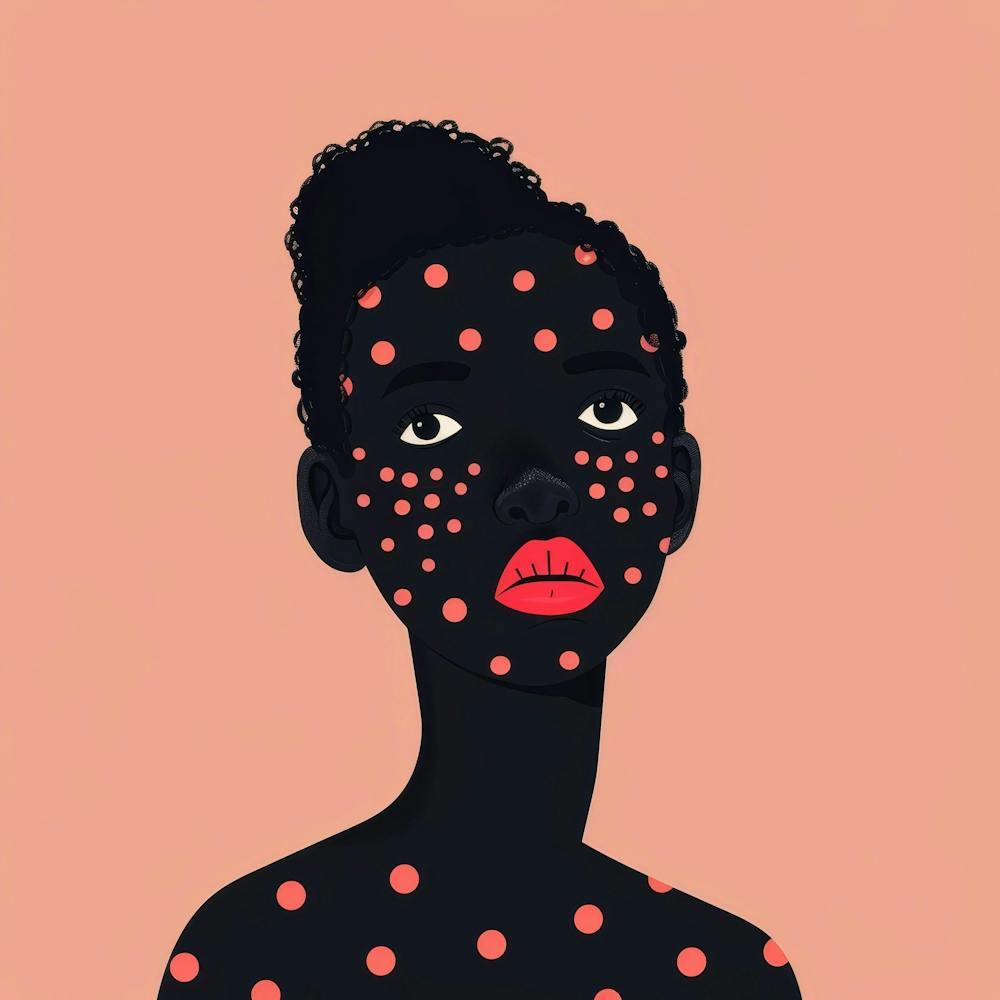 African Girl With Polka Dots