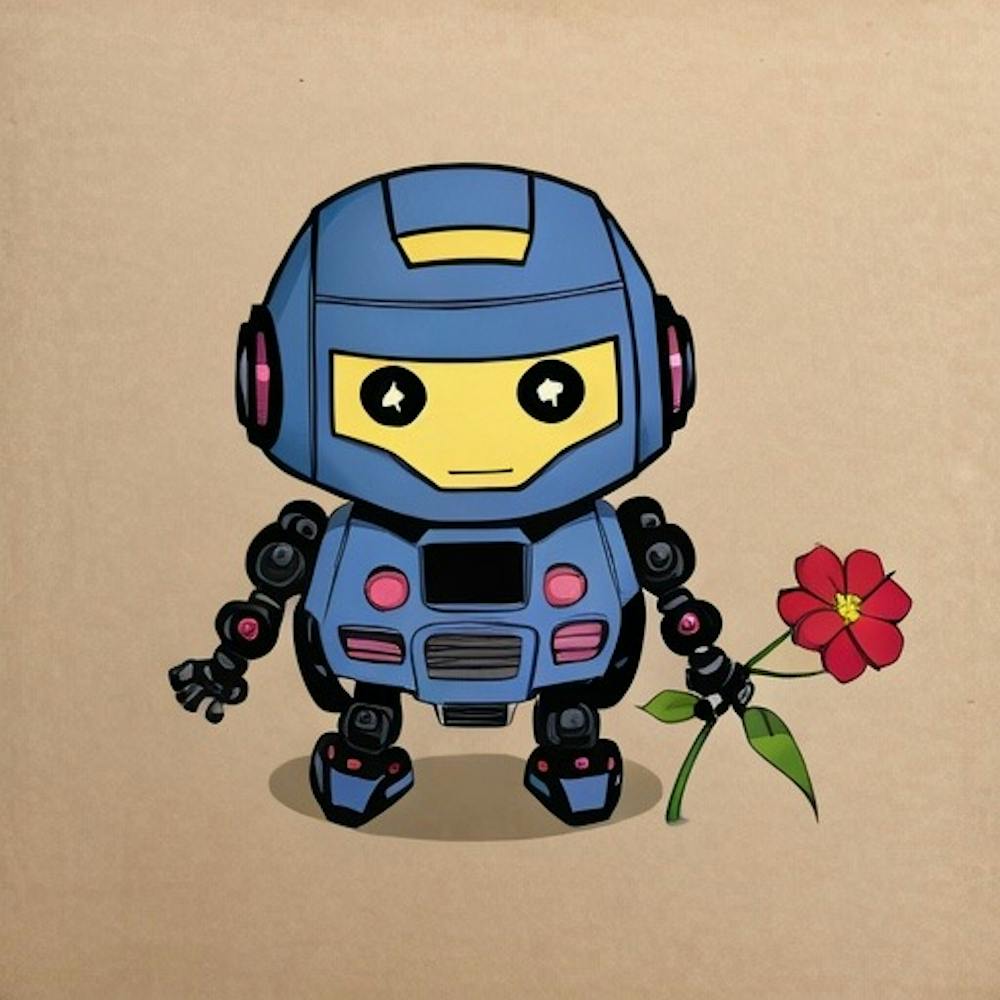 Robot With Flower