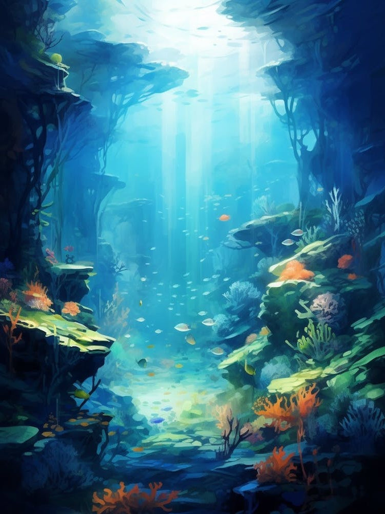 Underwater Abstract Minimalist 5