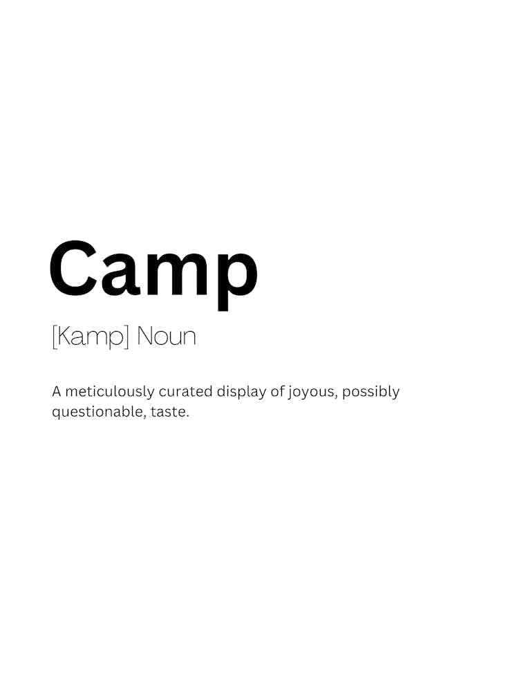Camp Definition Meaning Art Print by Kaigozen – Fy!