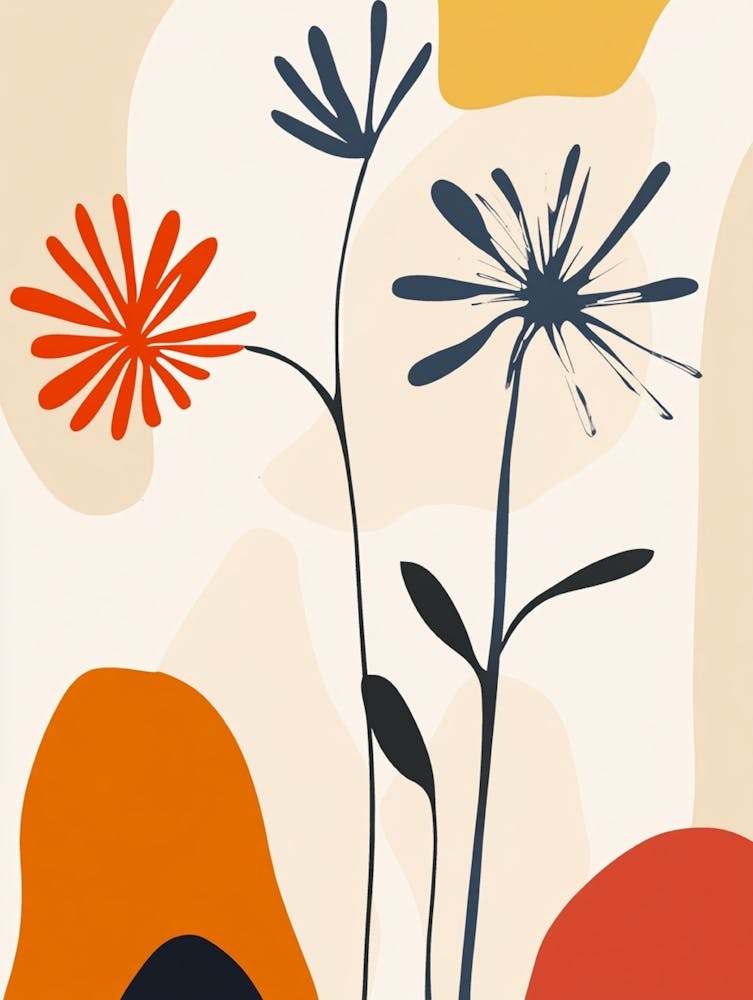 Abstract Flower Canvas Print 5